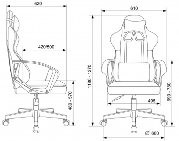 кресло размеры