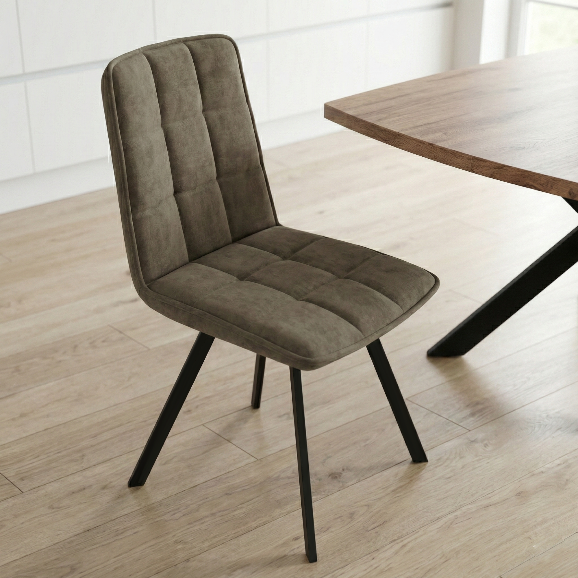 Стул ROM-D, ЧЕРНЫЙTAUPE (Latte LUX b5) (1)