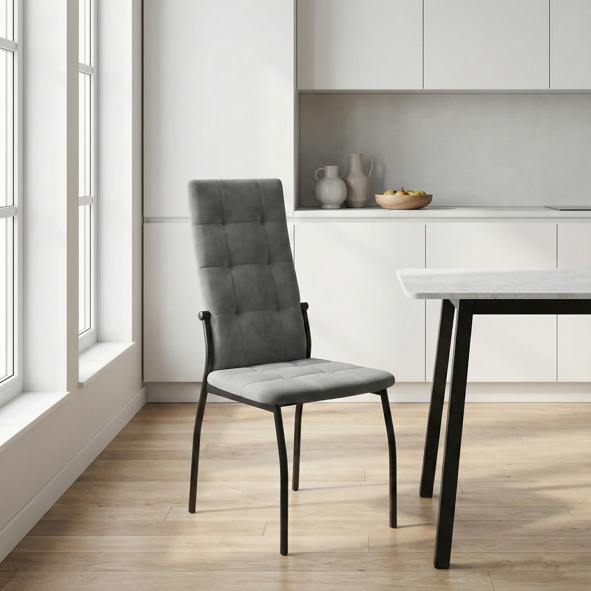 Стул DikLine ГАЛС-М каркас черный B22 GREY