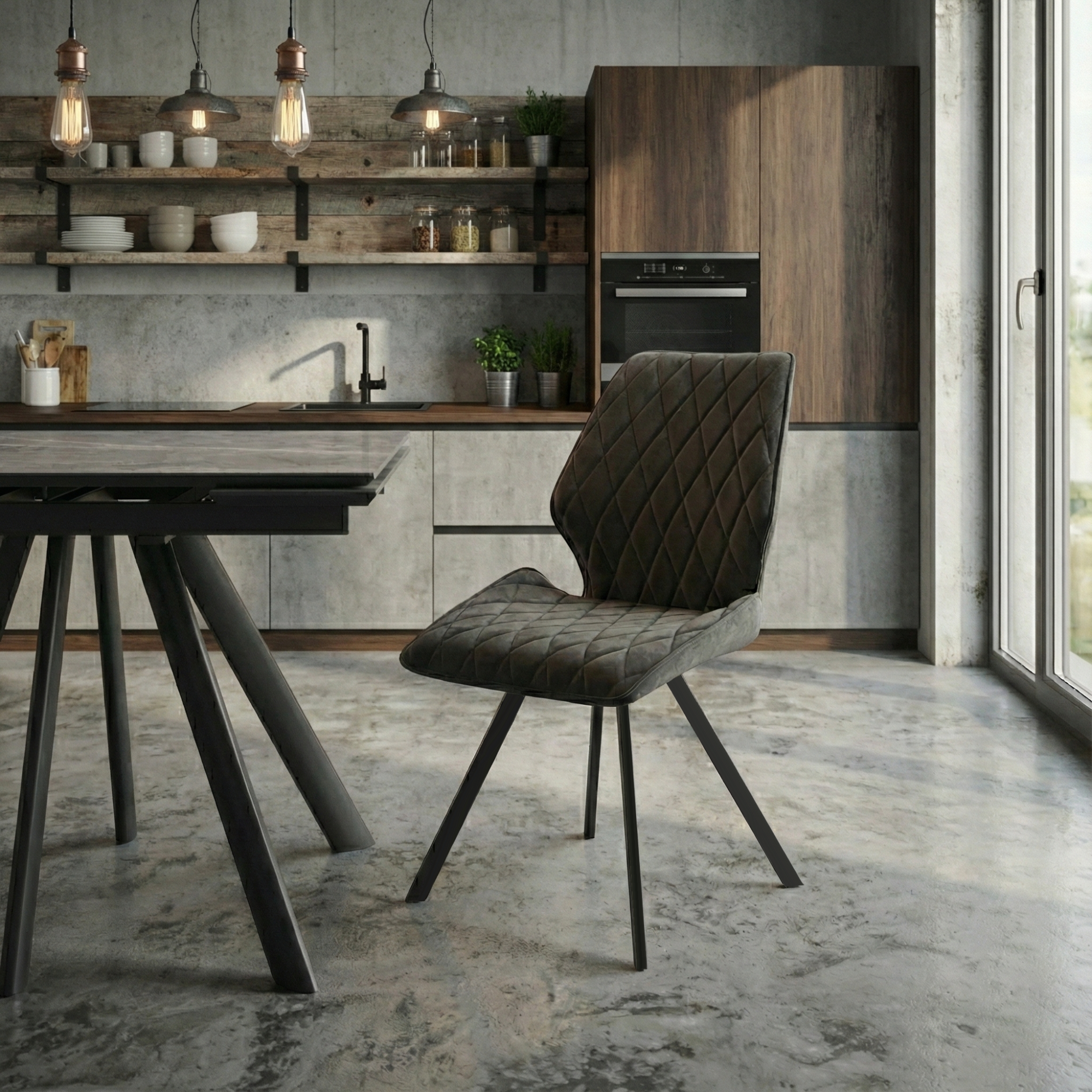 Стул RAFAEL, ЧЕРНЫЙ ANTRACITE LUX b28