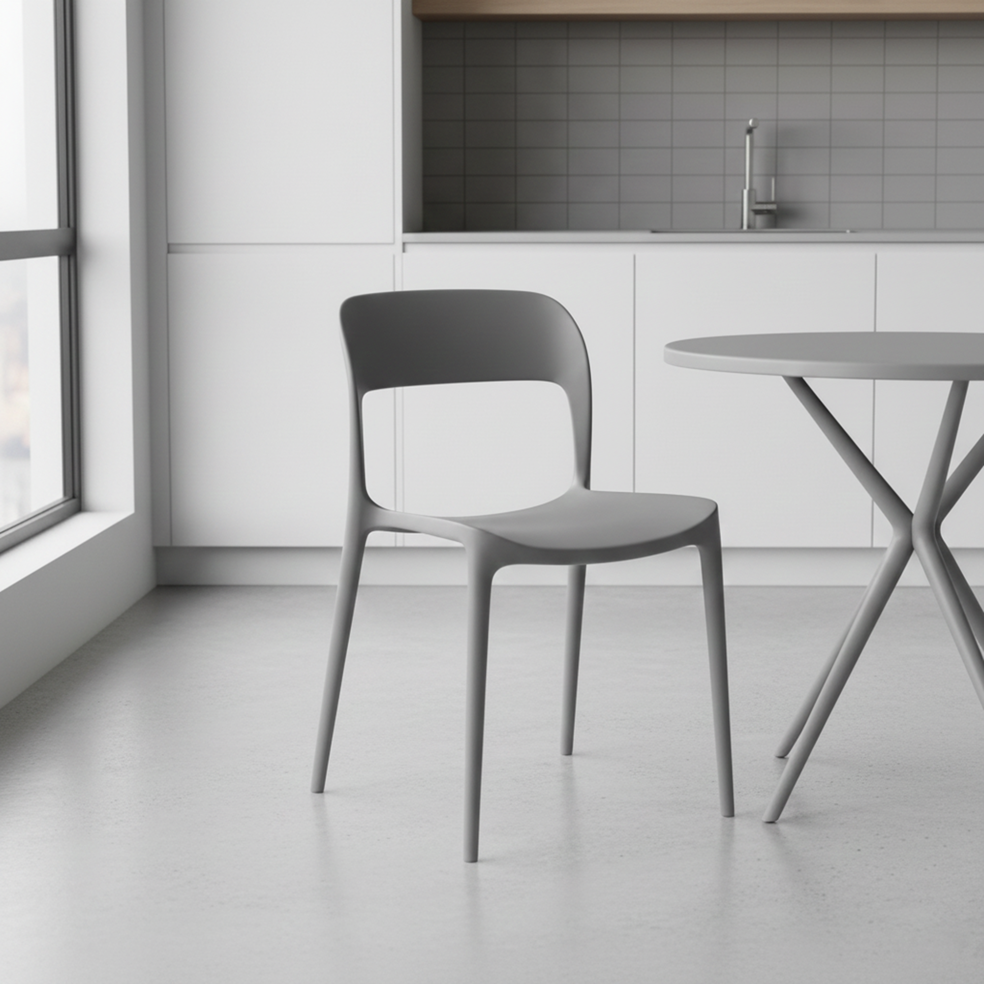 Стул ECLIPSE (серый) Полипропилен