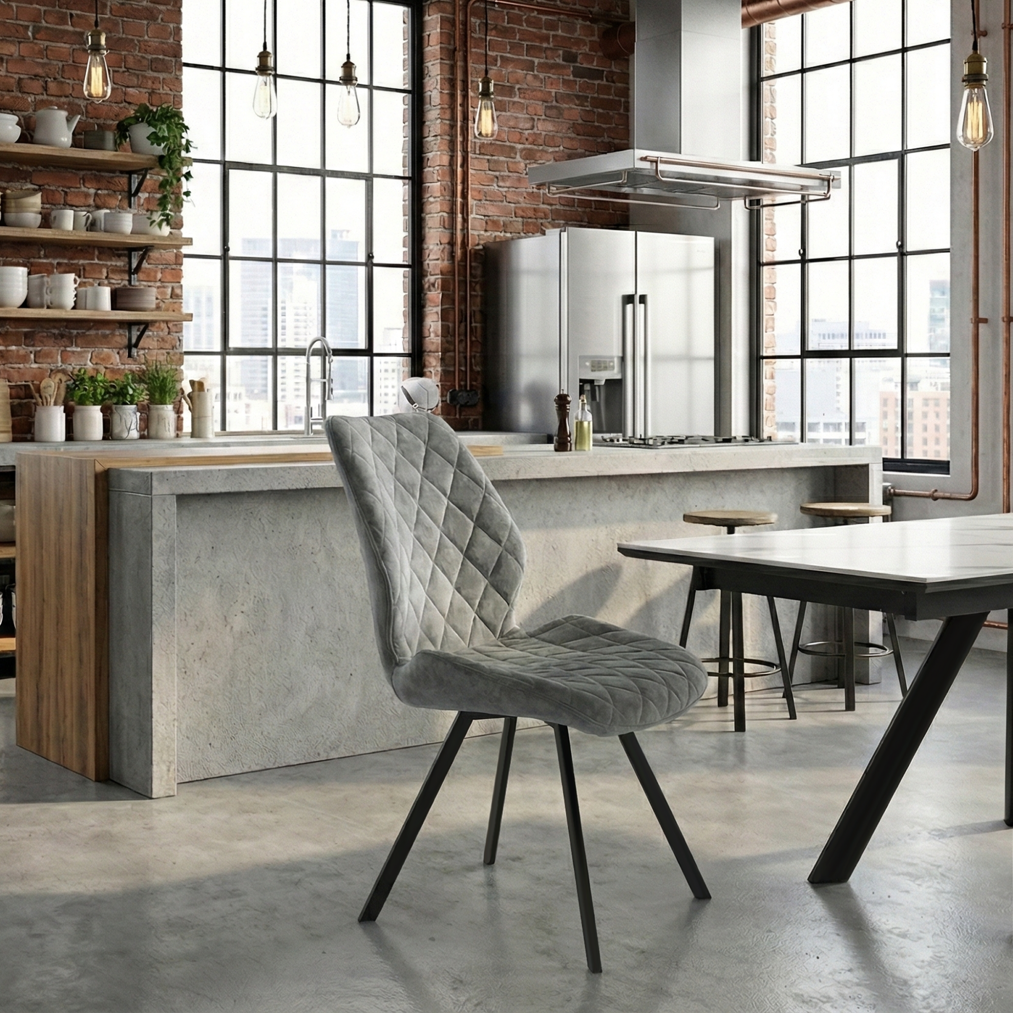 Стул RAFAEL-R, ЧЕРНЫЙ GREY LUX b22 (2)