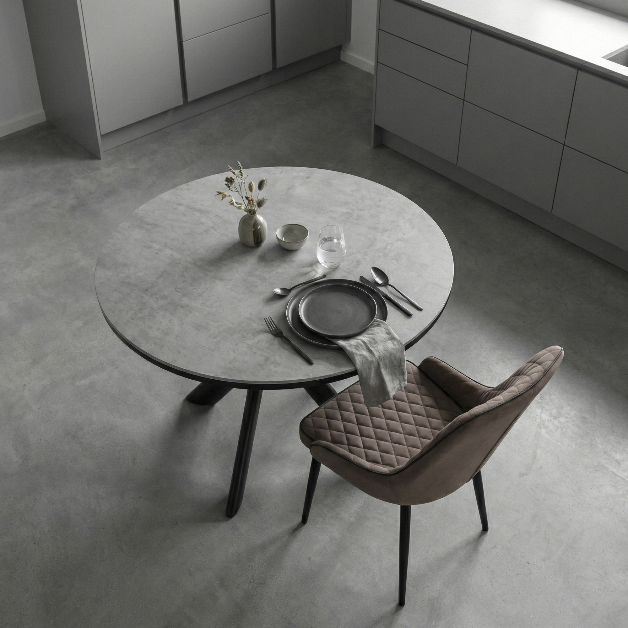 _0038_18. Стол ELIOT 100 (100 (135) х 100 х 76 cm) Beige Ceramic, NS (2)