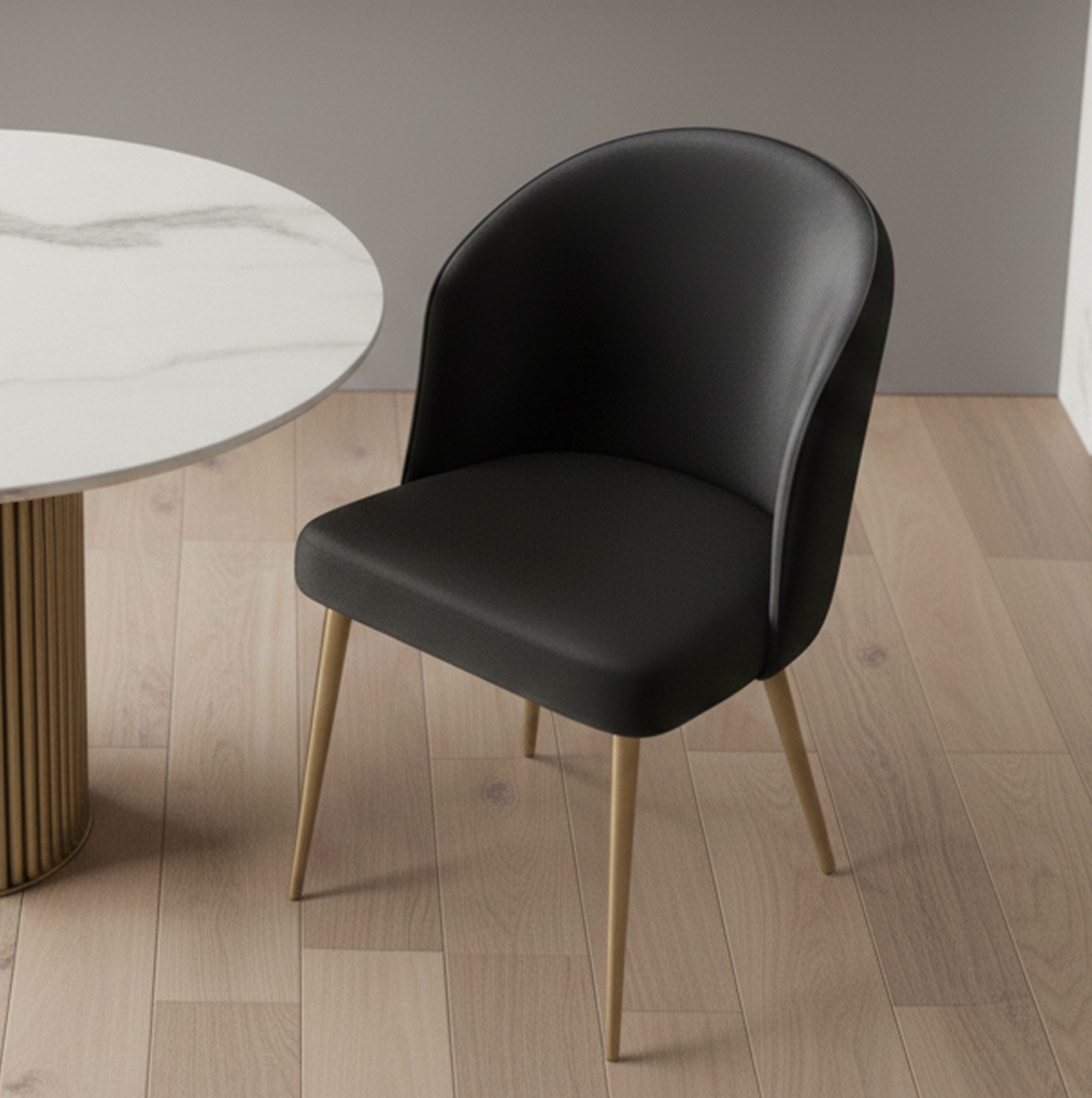 Стул TEDDY, ЗОЛОТО BLACK LUX d24